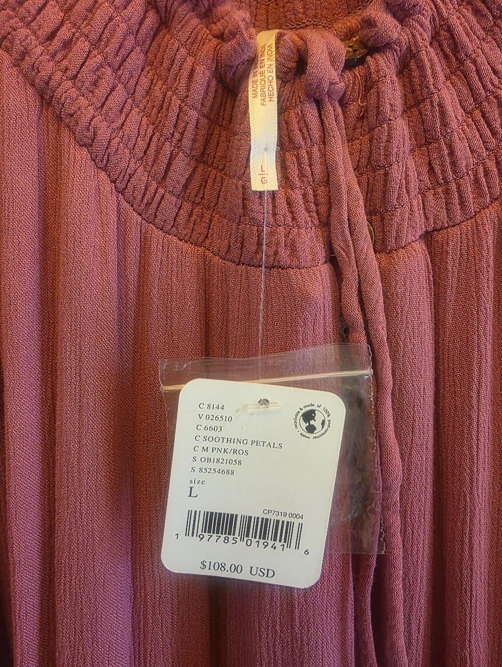 NWT FREE PEOPLE Dream On Maxi Dress in Soothing Petals Size L MSRP $108 - Picture 3 of 6